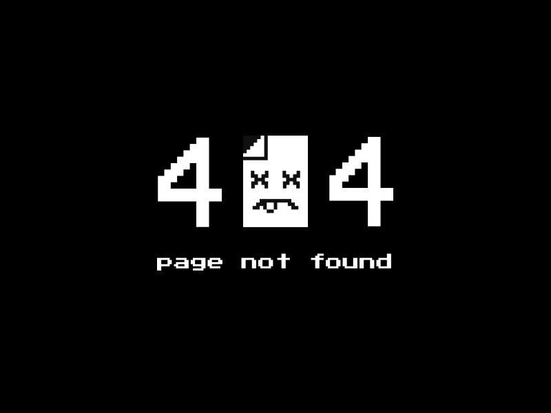 video game font 404 page