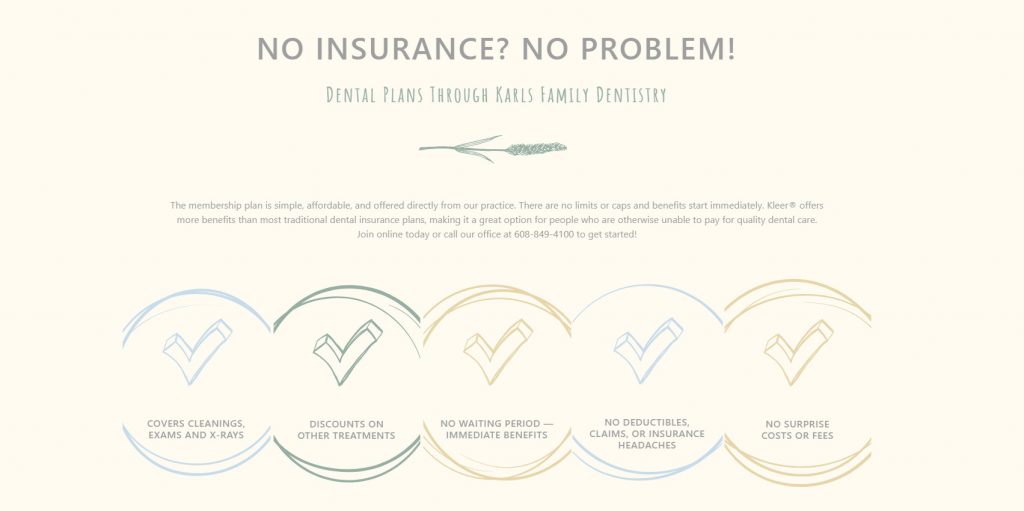 Karls Family Dentistry insurance policy screen
