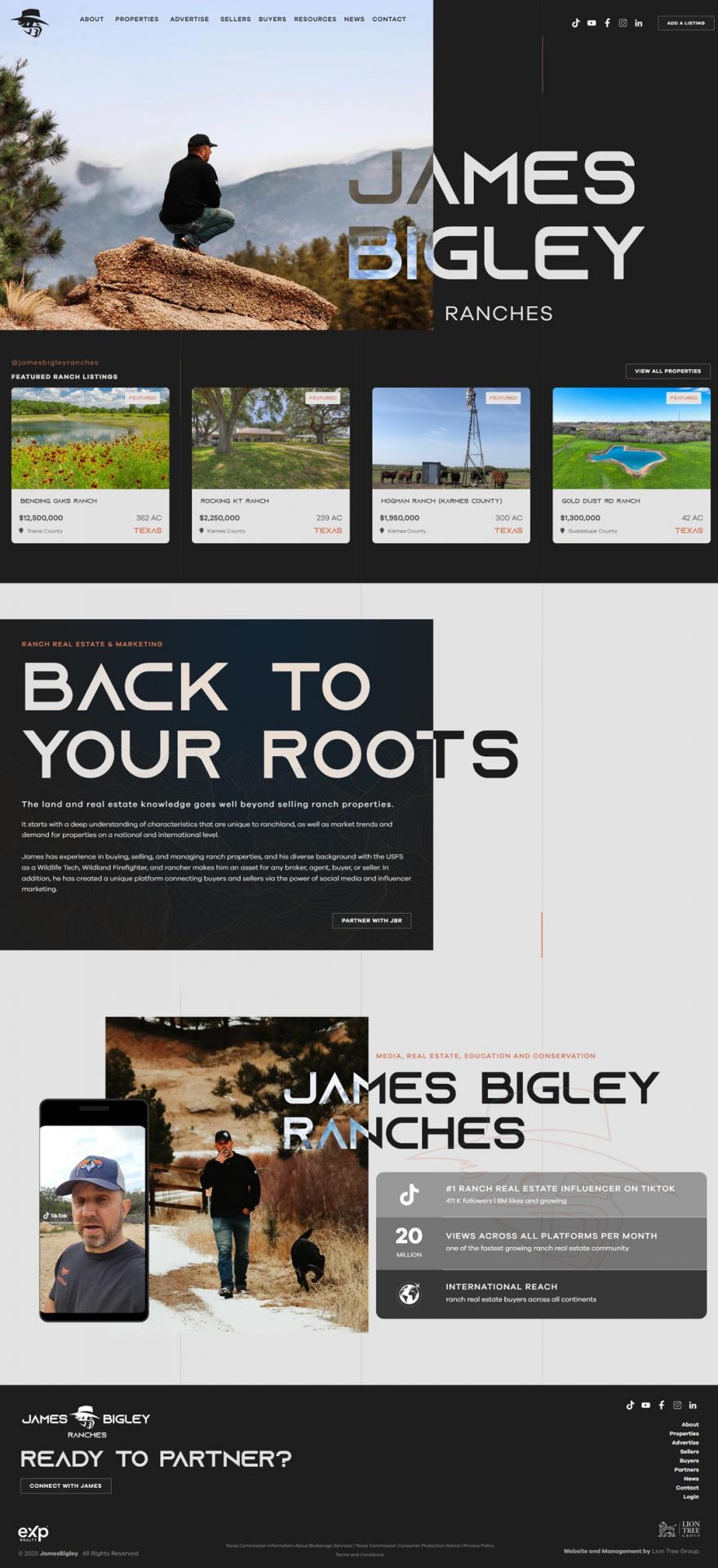 James Bigley website screenshot