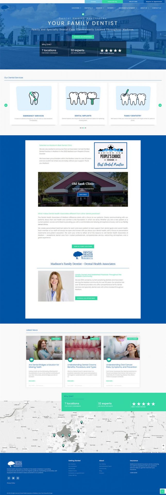 Dental Health Associates homepage
