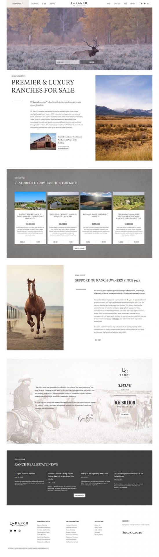 UC Ranch homepage